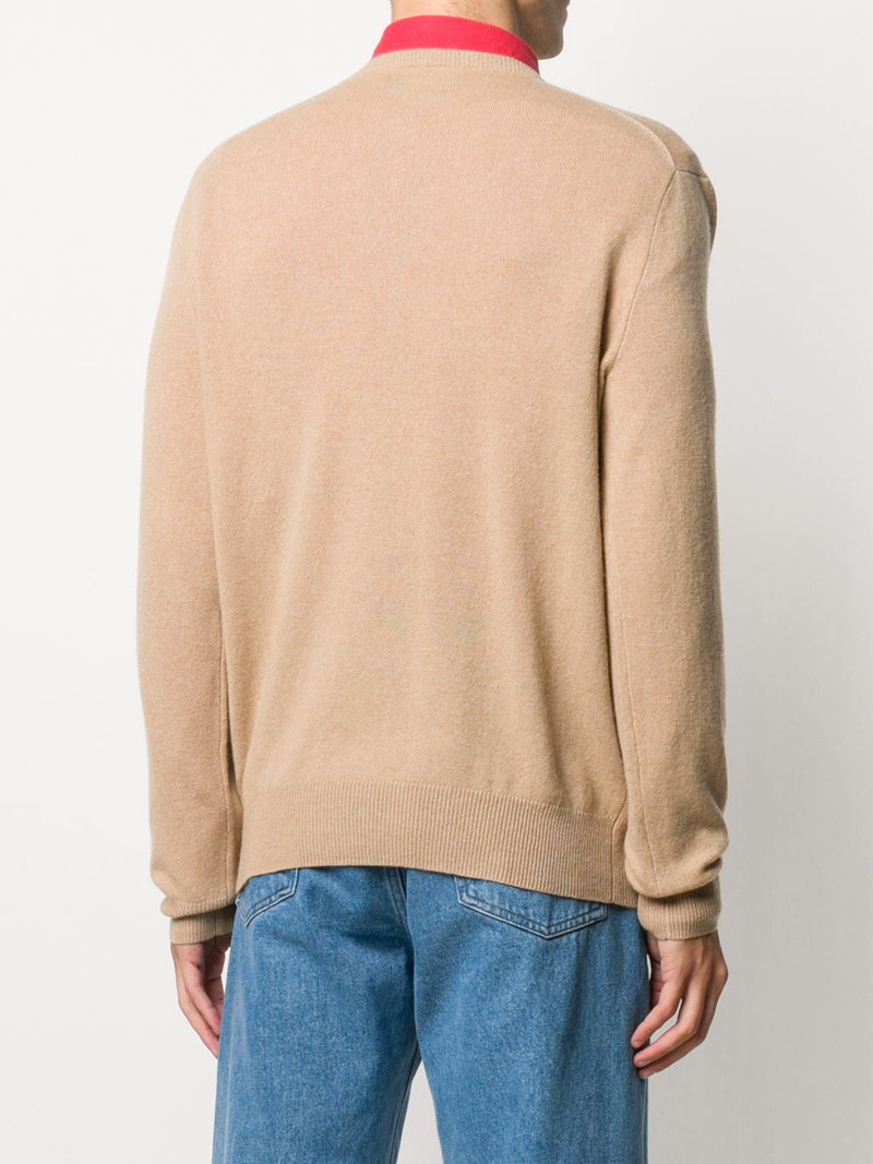 embroidered logo cashmere pullover 4