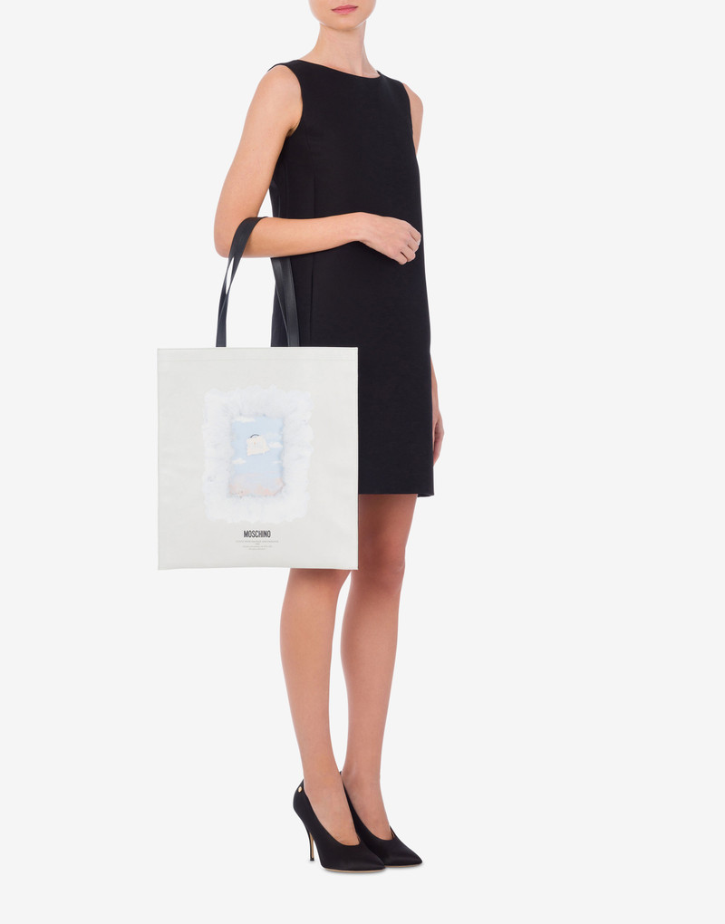 Moschino NAPPA LEATHER SHOPPER WITH PRINT outlook