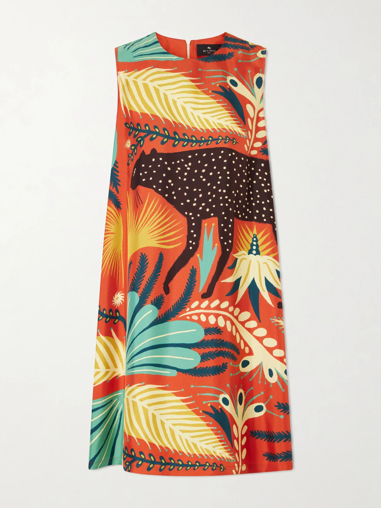Printed Silk Mini Dress - 1