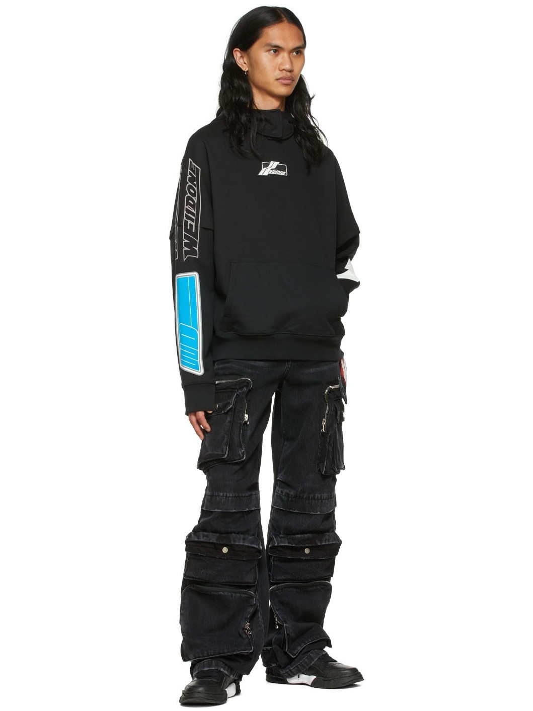 Black Cotton Hoodie - 4