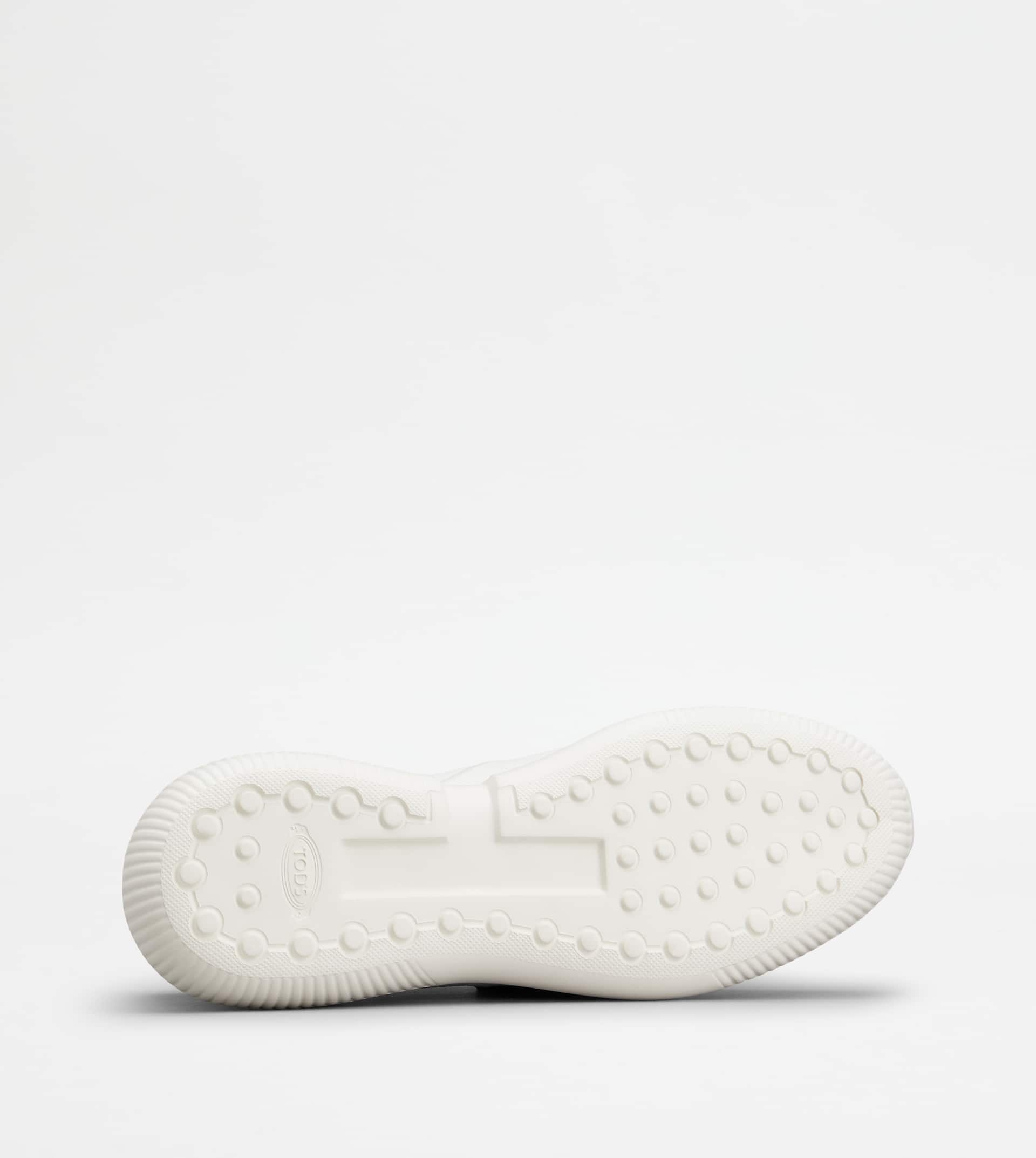 NO_CODE KNIT IN TECHNICAL FABRIC AND LEATHER - WHITE - 4