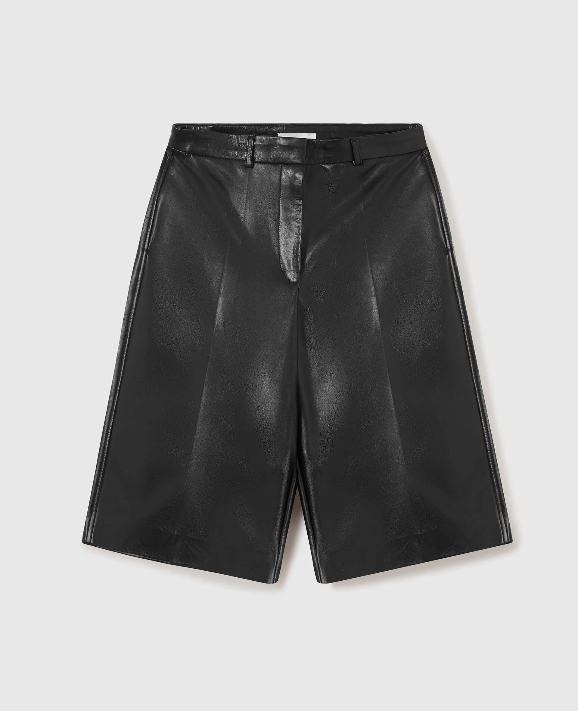 Wide-Leg Vegan Bermuda Shorts - 1