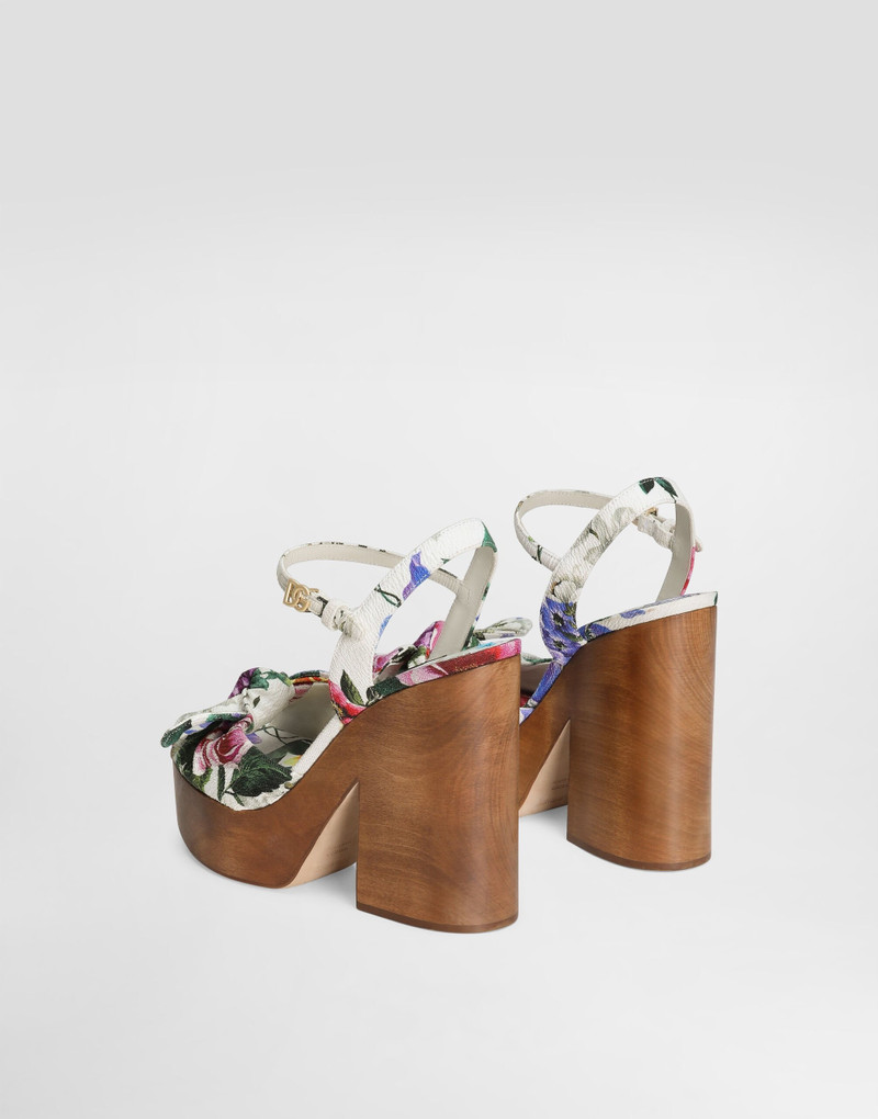 Dolce & Gabbana Jacquard platform sandals outlook