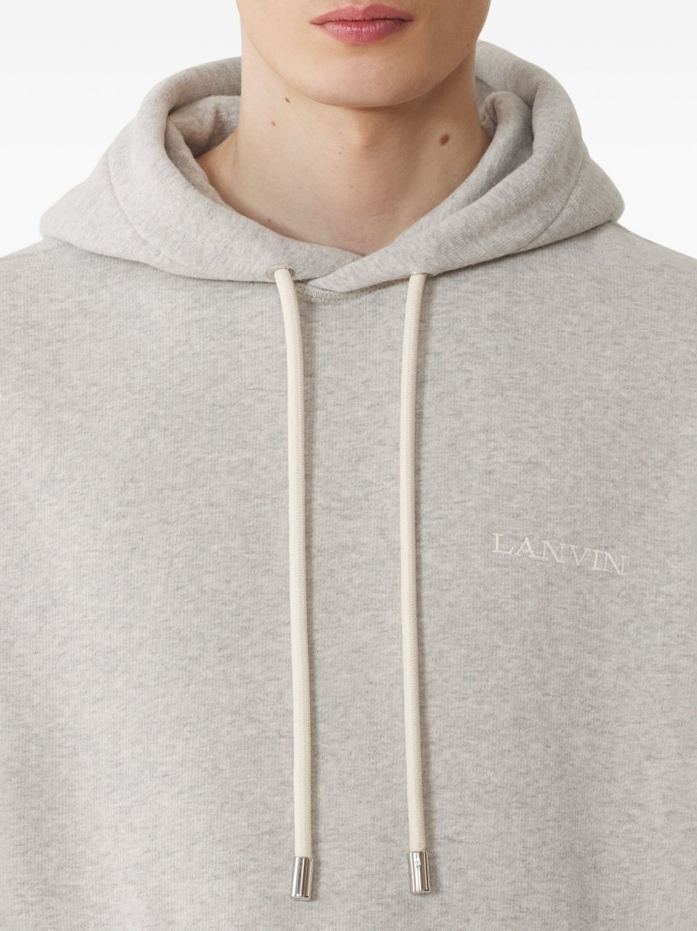 logo-embroidered hoodie - 5