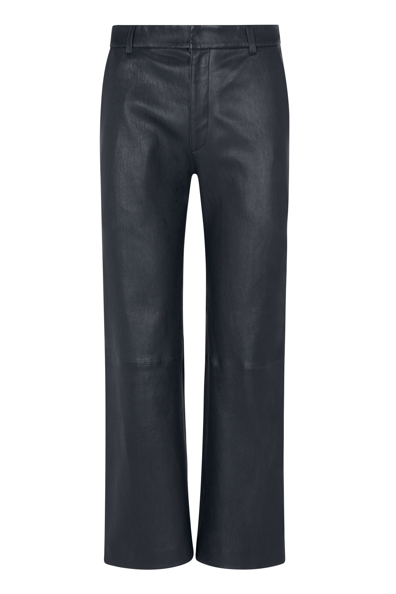 MIDNIGHT LEATHER CROPPED TROUSERS - 5