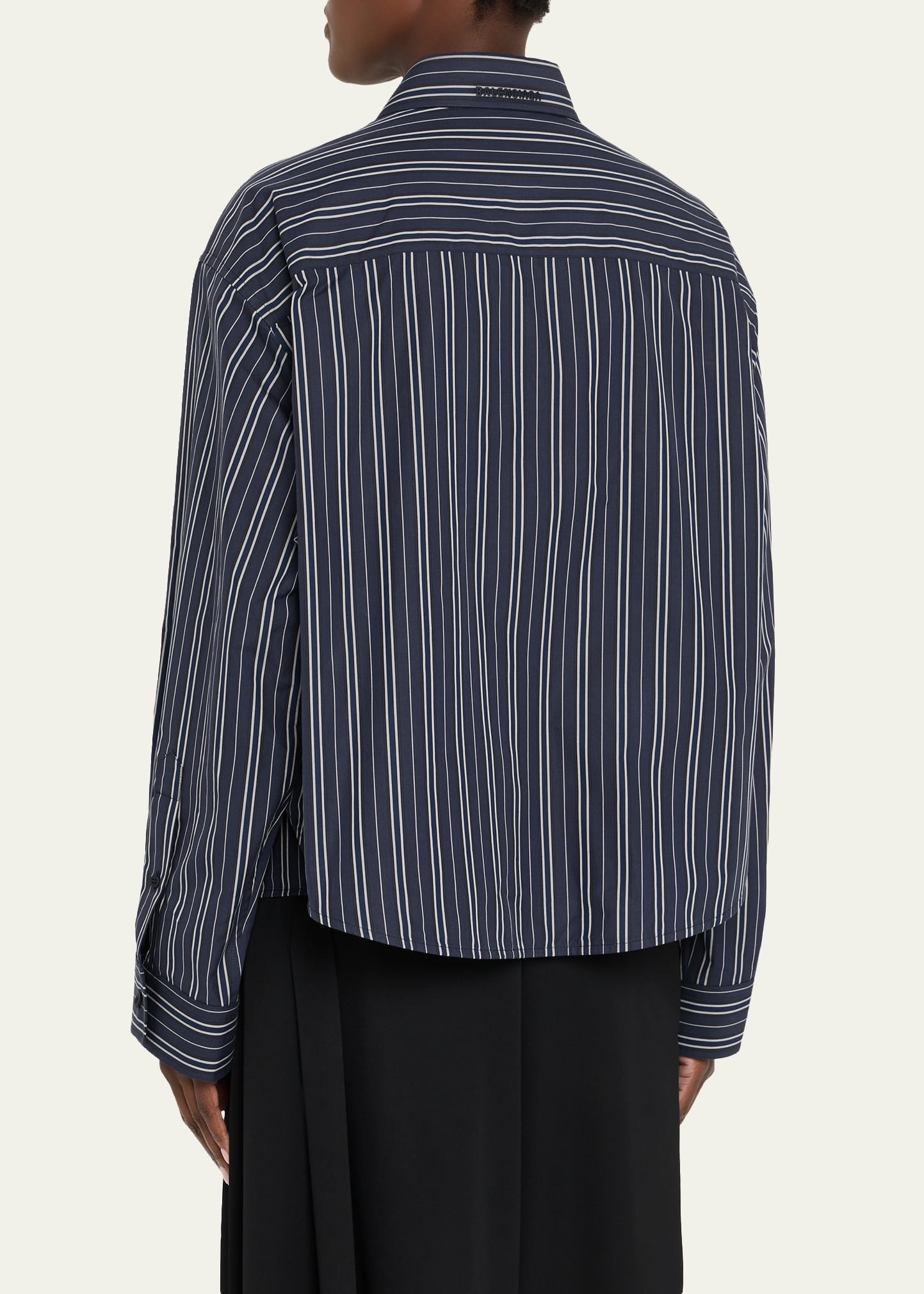 Semi-Fitted Striped Button-Down Shirt - 3