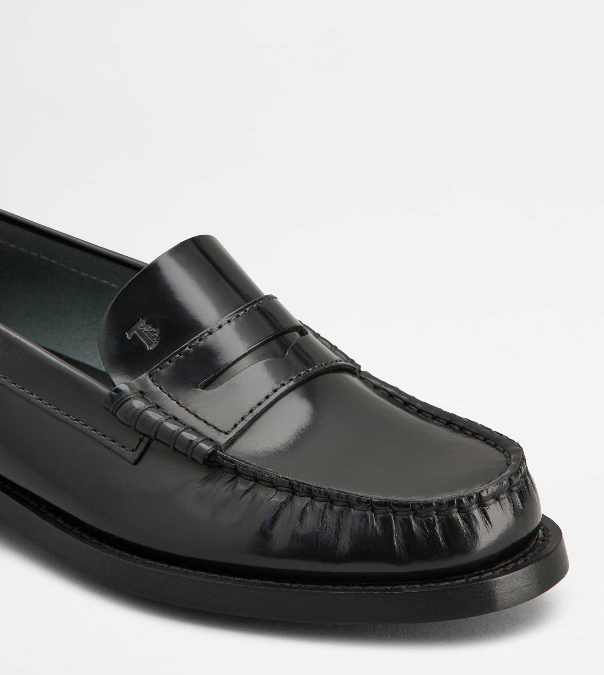 LOAFERS IN LEATHER - BLACK - 5