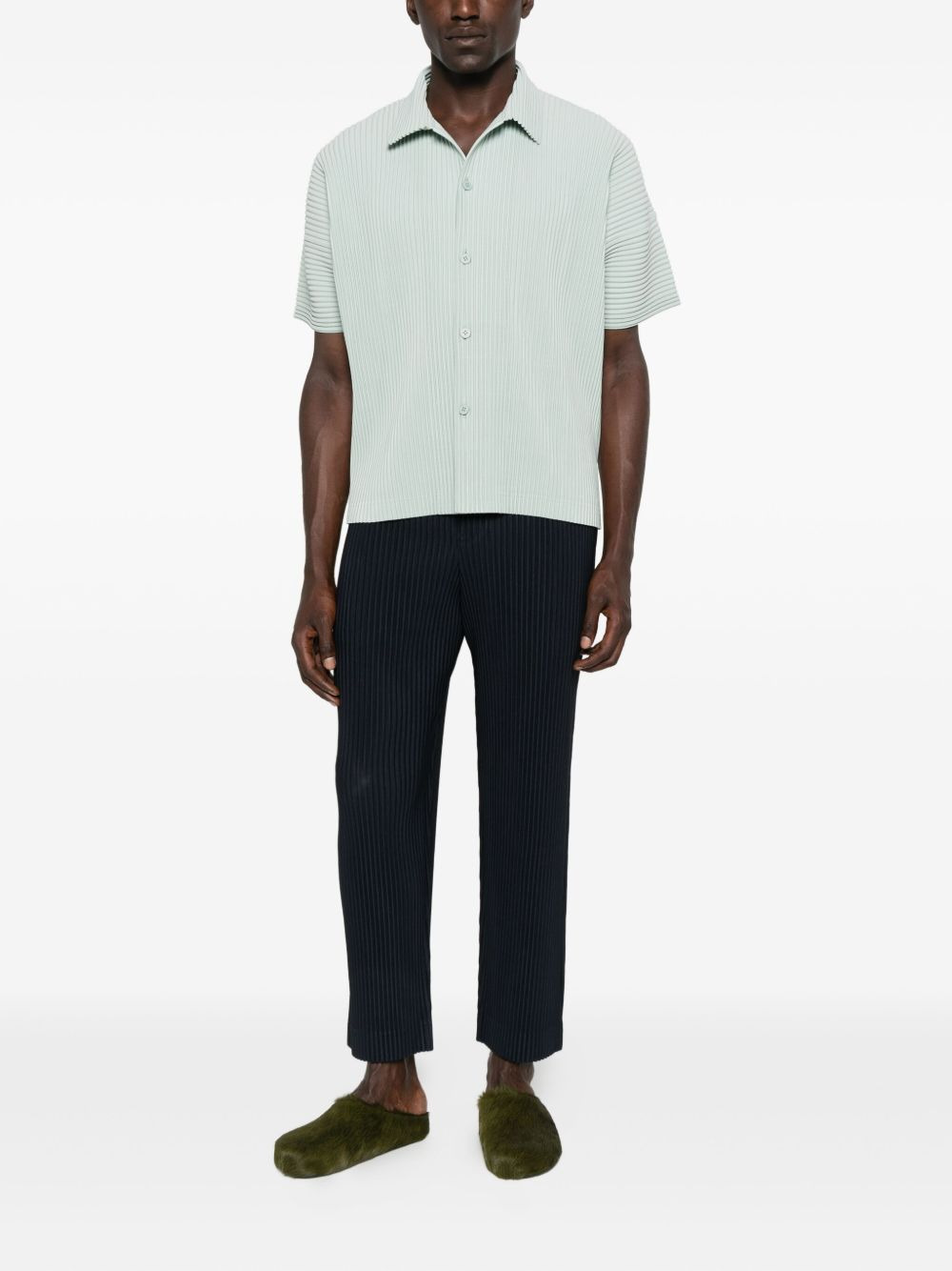 pleated short-sleeve shirt - 2