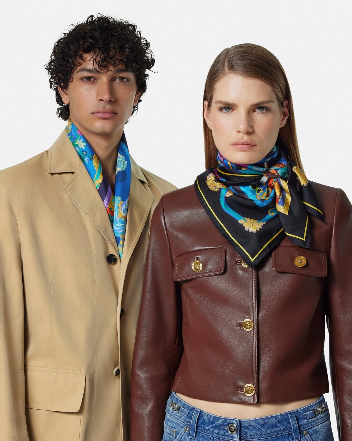 Versace Gallery Large Silk Foulard 35.4" - 3