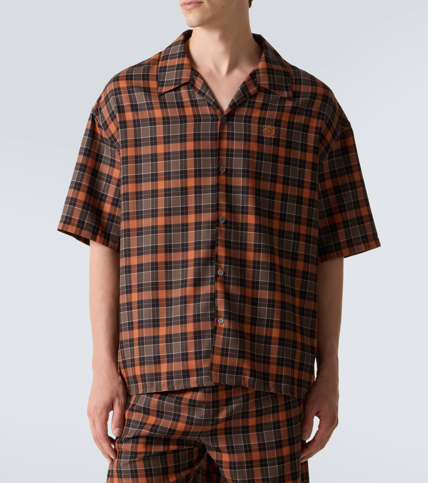 Anagram plaid bowling shirt - 3