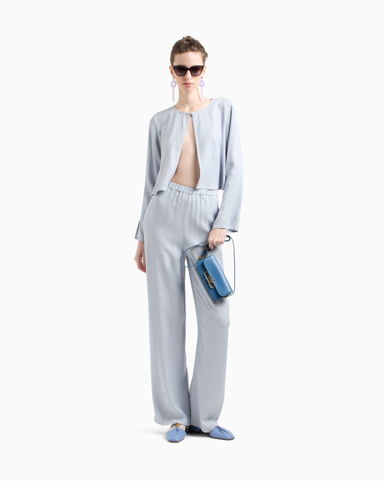 ARMURE VISCOSE TROUSERS WITH AN ELASTICATED WAIST - 2