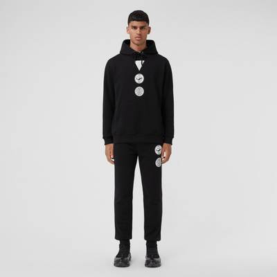 Burberry Badge Print Cotton Hoodie outlook