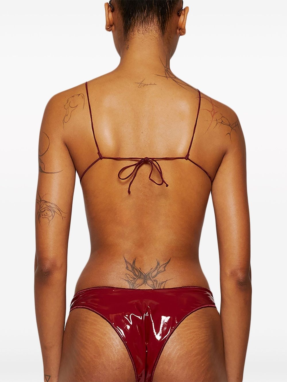 Microkini patent finish bikini set - 6