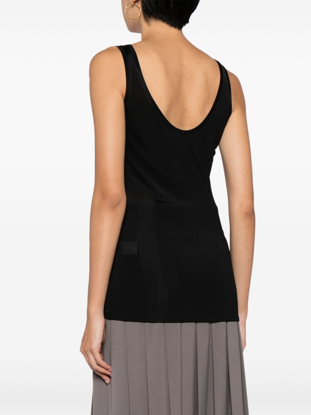 scoop-neck sleeveless top - 4