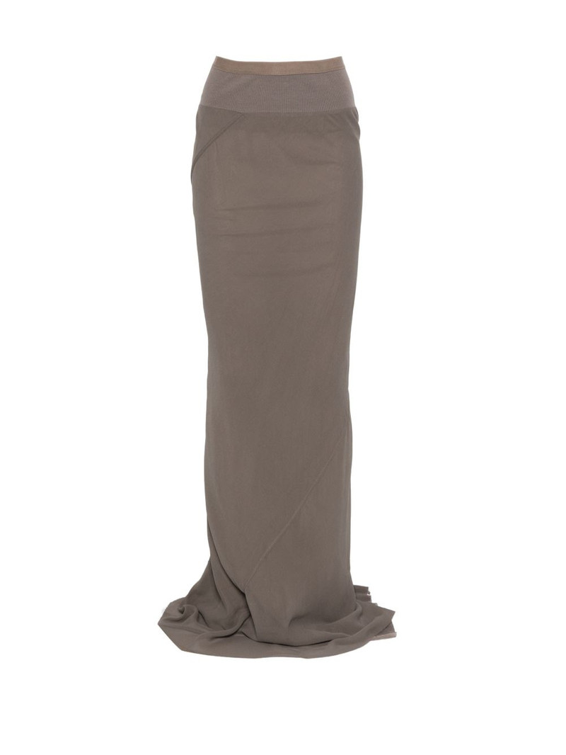 ribbed trim maxi skirt 1