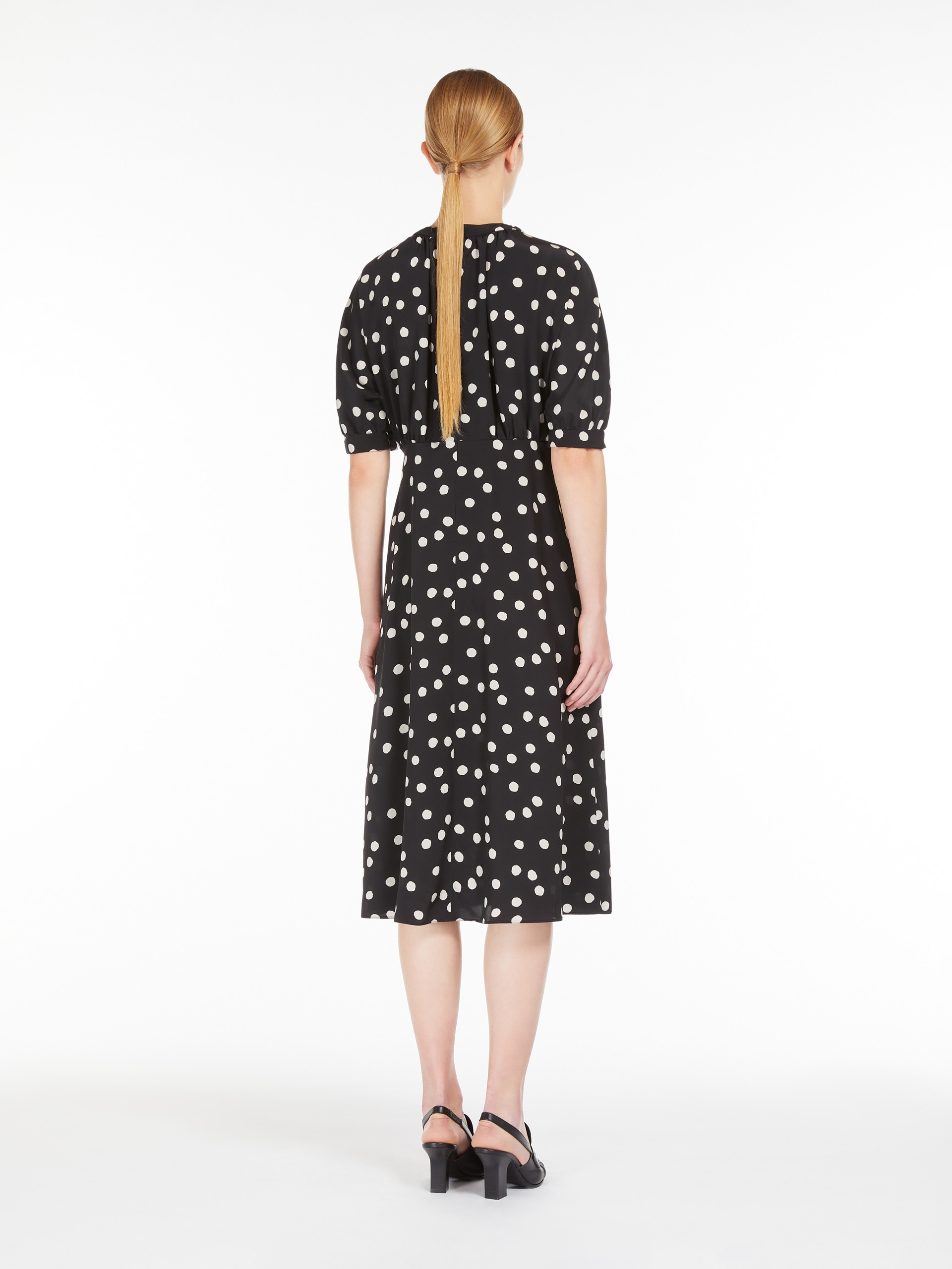 DEMETRA Printed crêpe de chine dress - 4
