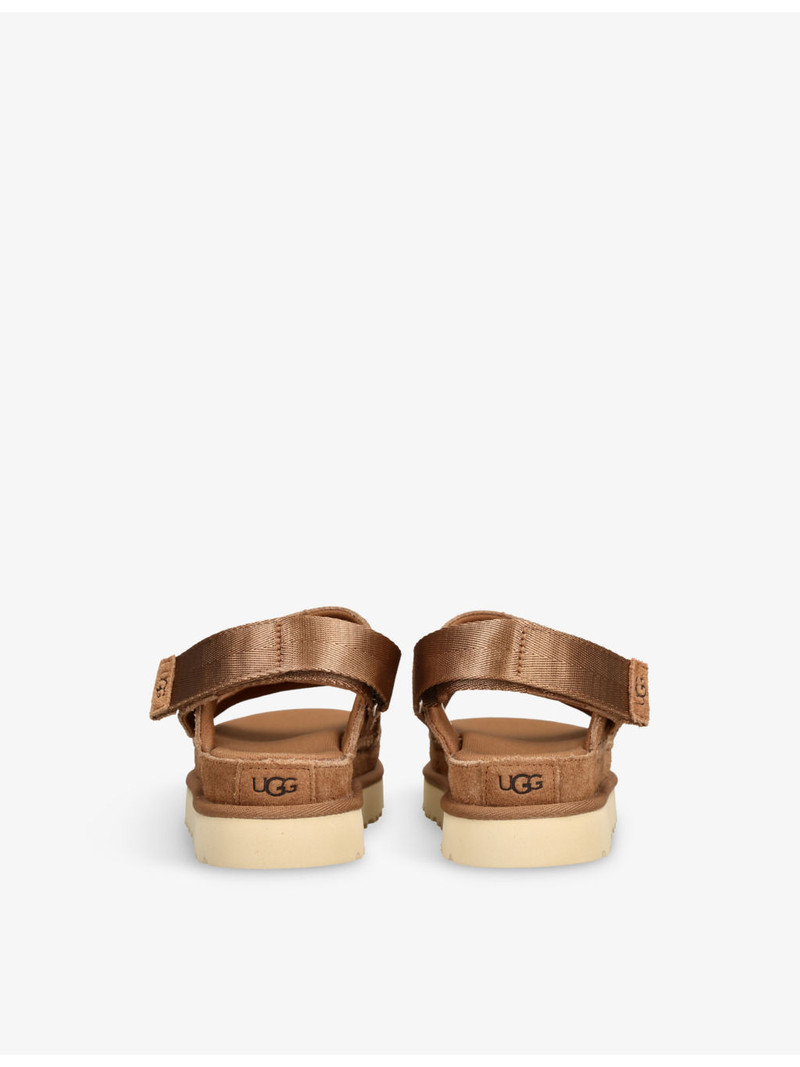 UGG Goldenstar Glide Branded Suede Sandals outlook