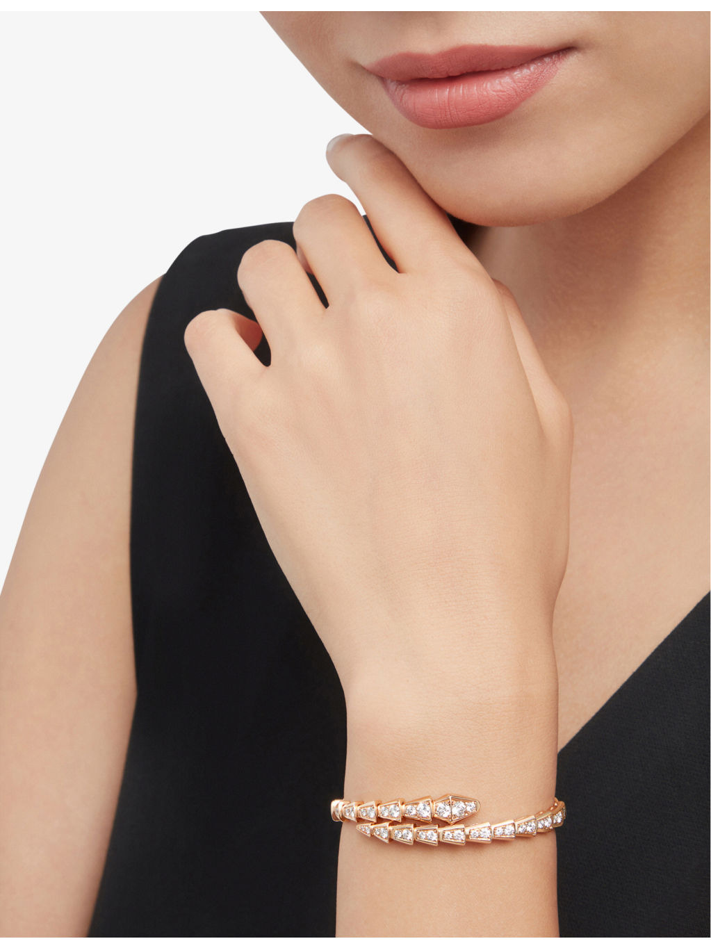 Serpenti 18ct rose-gold and diamond bracelet - 7