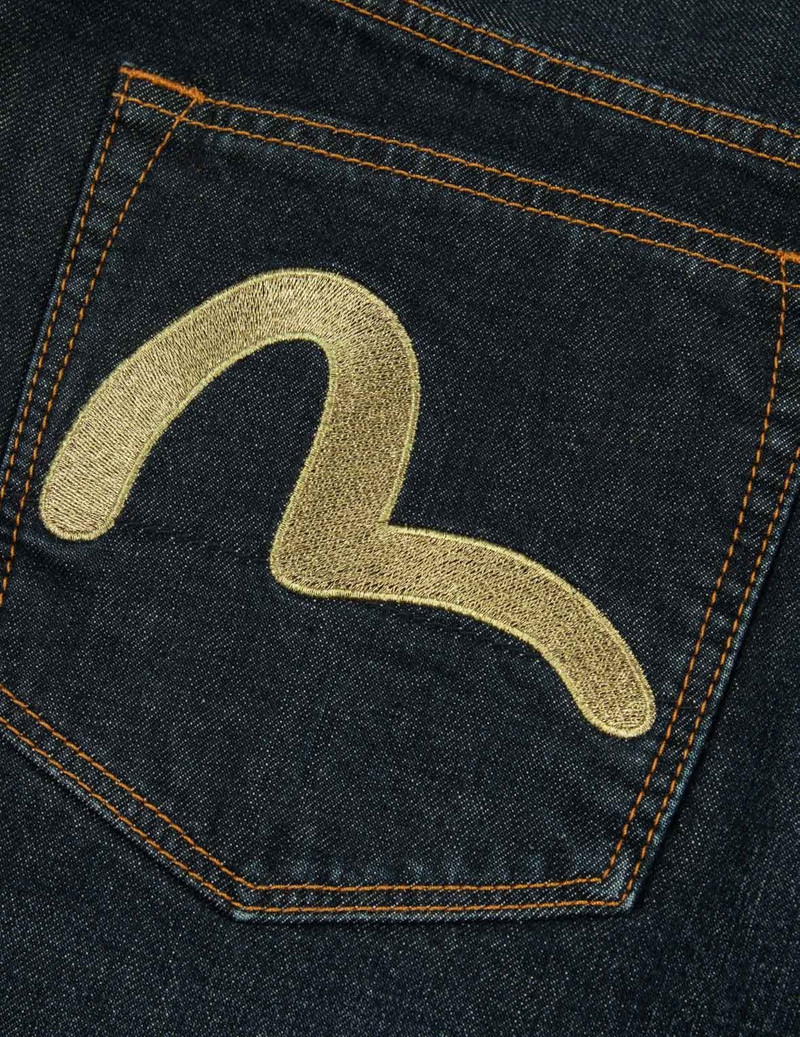 SEAGULL AND KAMON EMBROIDERY MULTI-POCKET CARROT FIT DENIM JEANS #2017 4