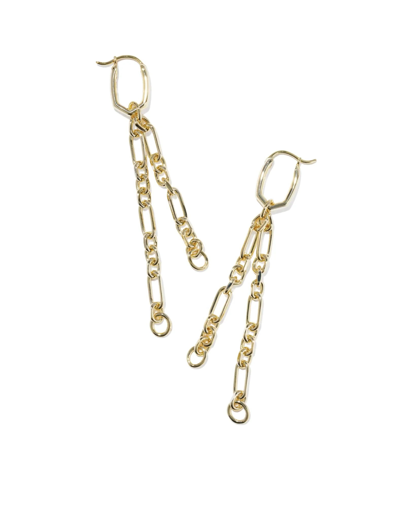 Embry Gold Chain Huggie Earrings - 1