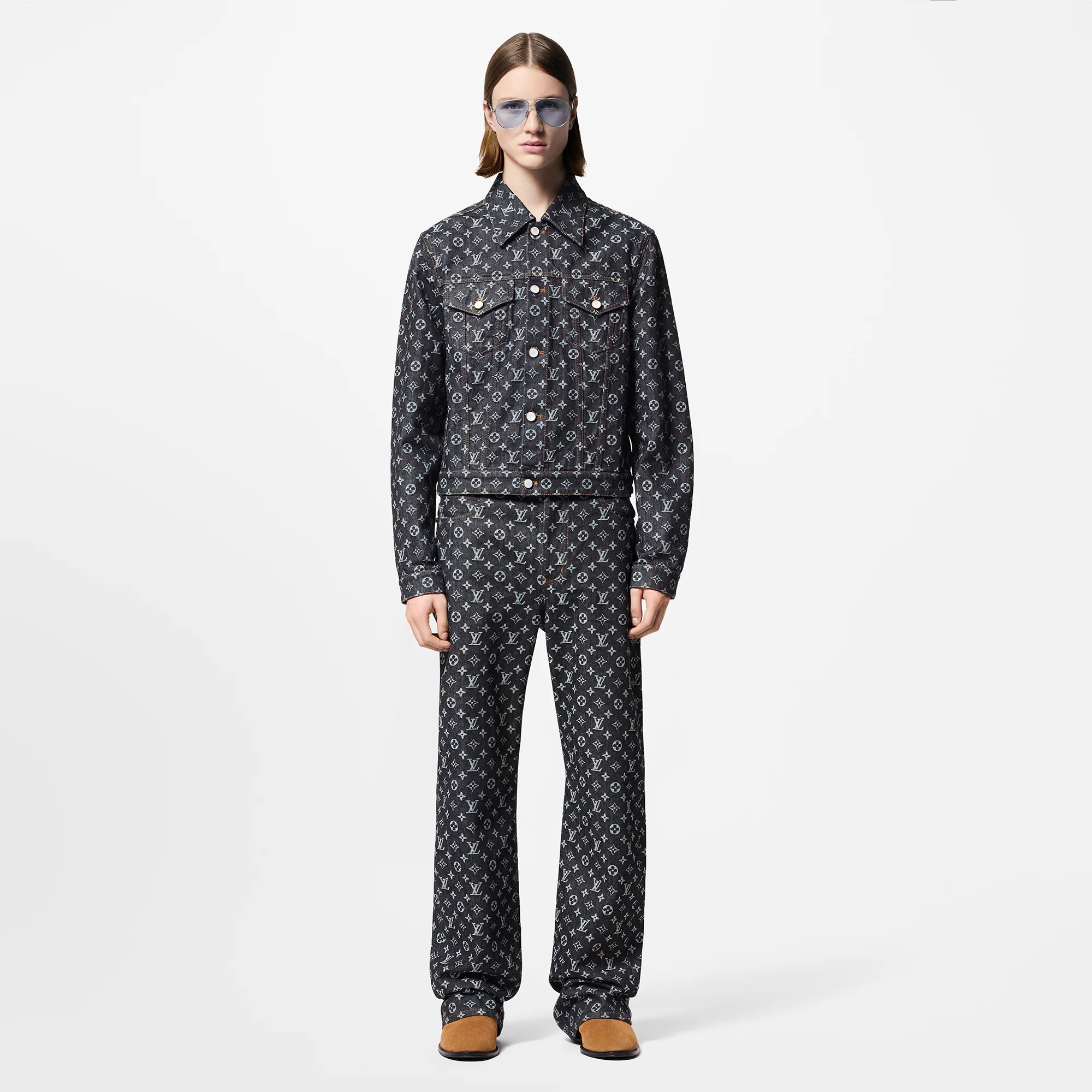 Monogram Jacquard Denim Jacket - 4