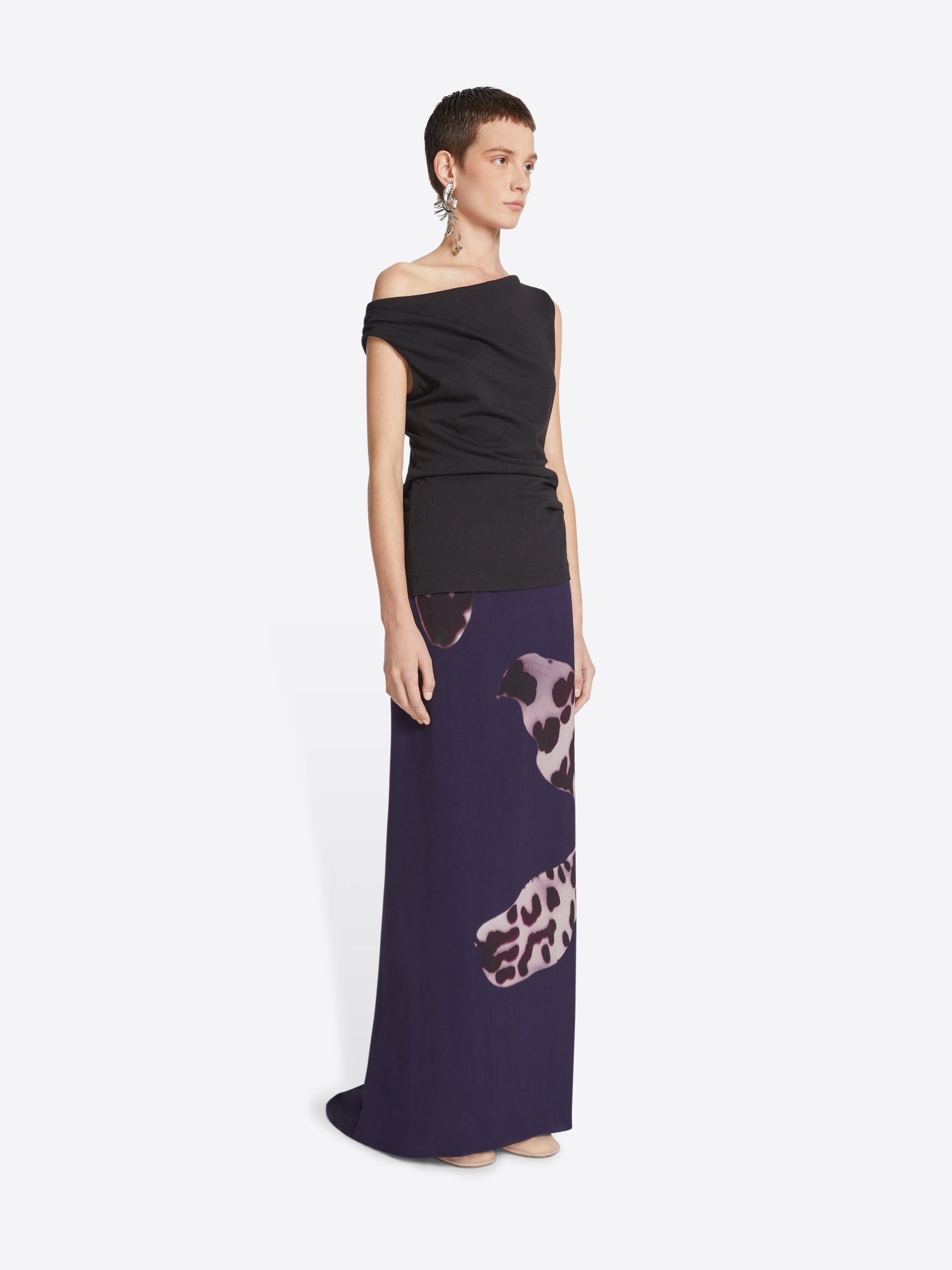 LONG DRAPED SKIRT - 3