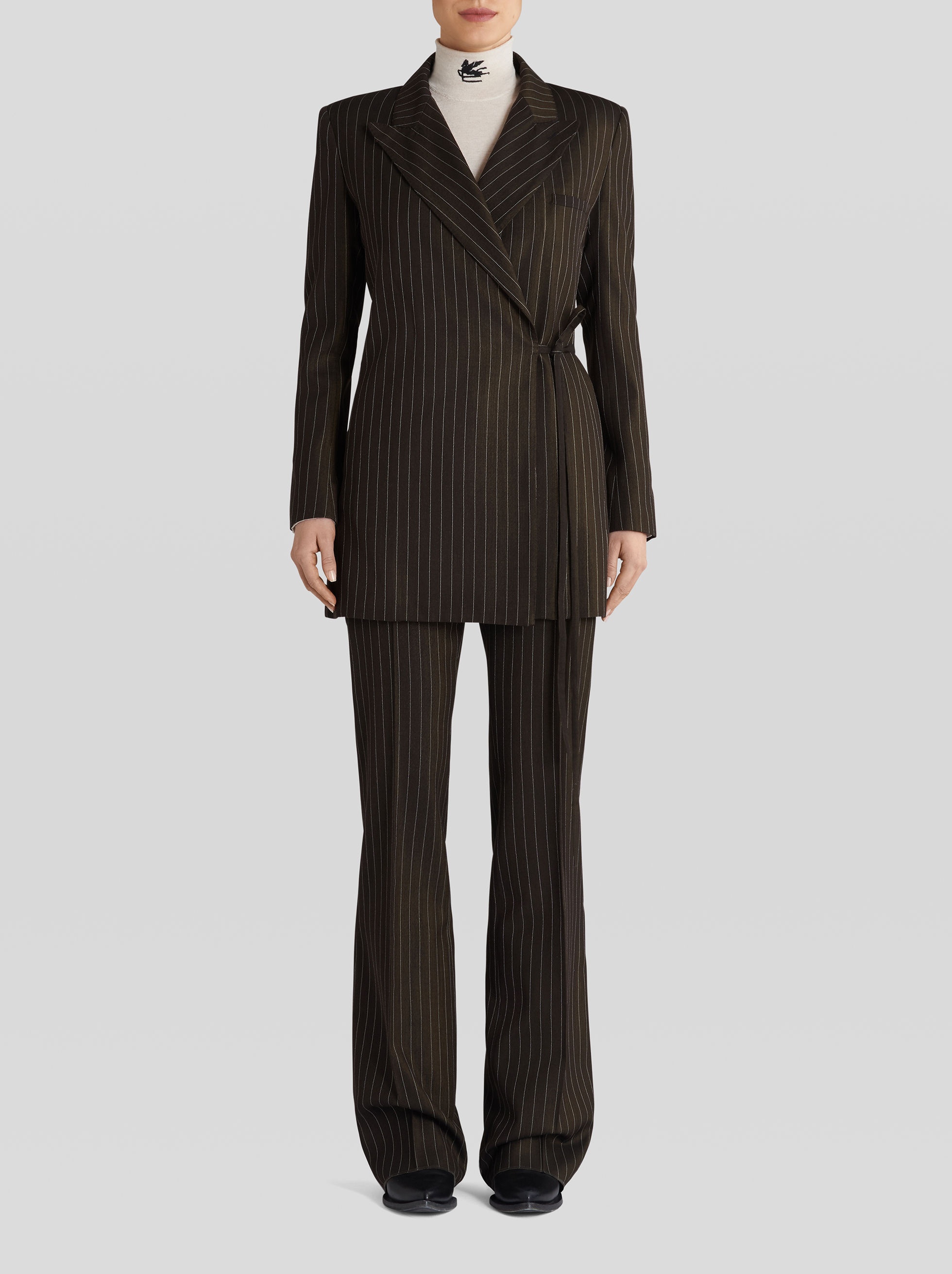 STRIPED WOOL MIX JACKET - 3