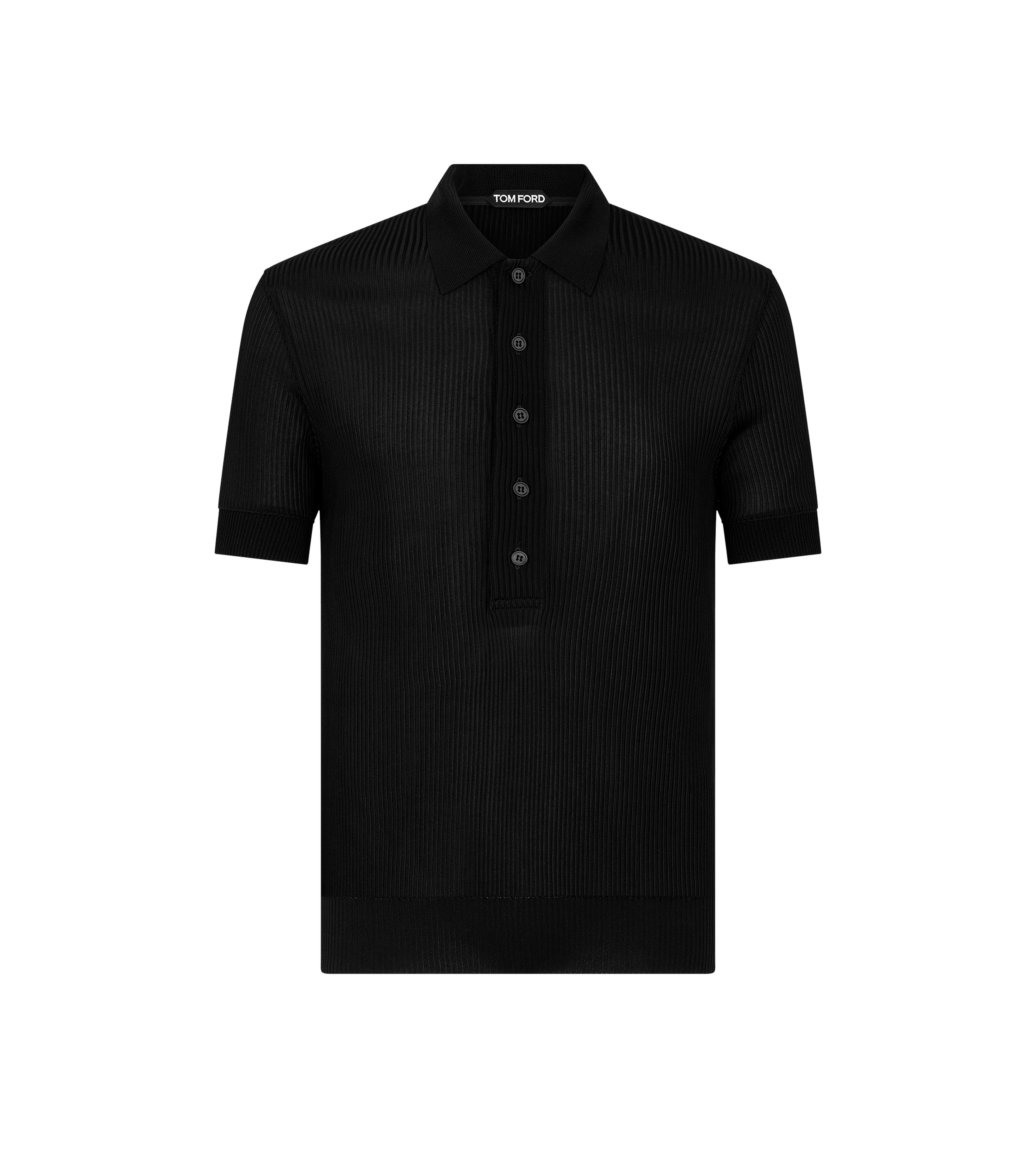 SILK BLEND WIDE RIB POLO - 1