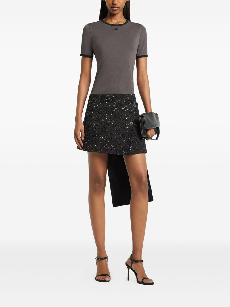 courrèges contrast-trim cotton T-shirt outlook