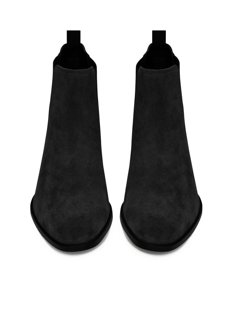 Saint Laurent Men Wyatt 30 Chelsea Black Suede Boots - 3