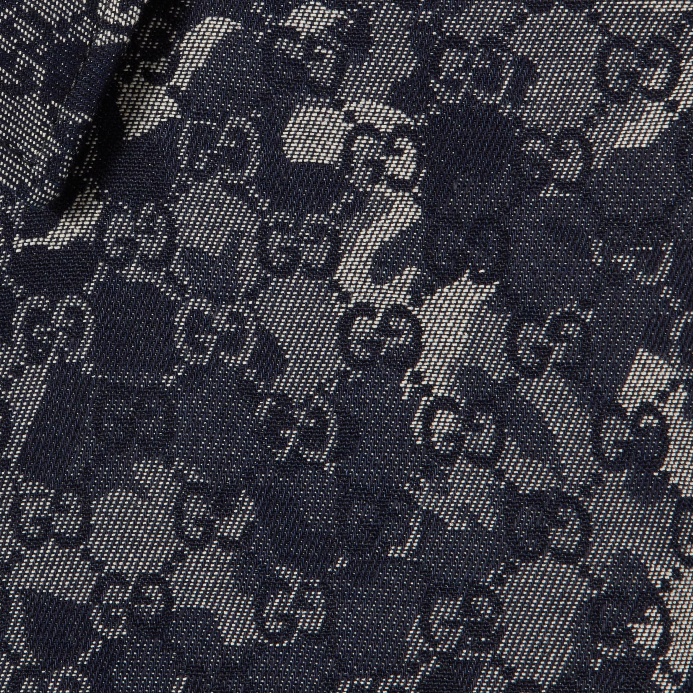 GG jacquard denim shirt - 6
