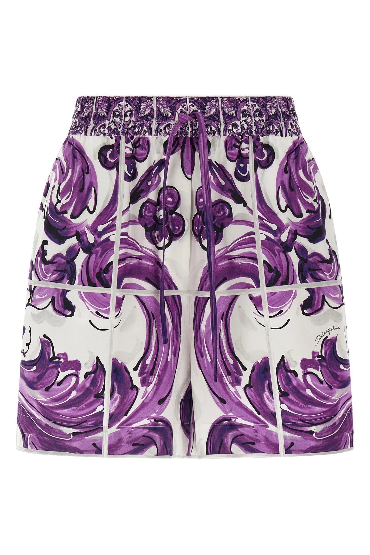 Dolce & Gabbana Women 'Maiolica' Print Cotton Shorts - 1