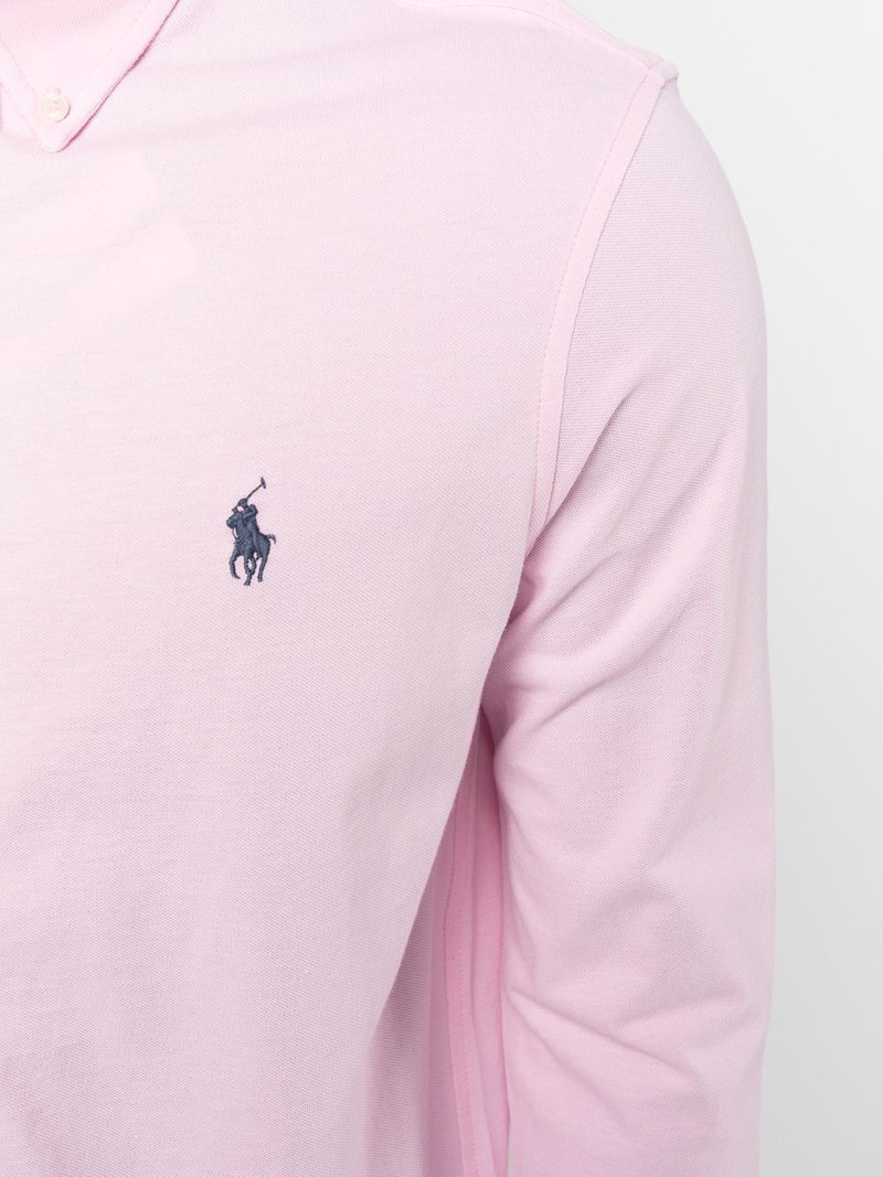embroidered-logo long-sleeve shirt 5