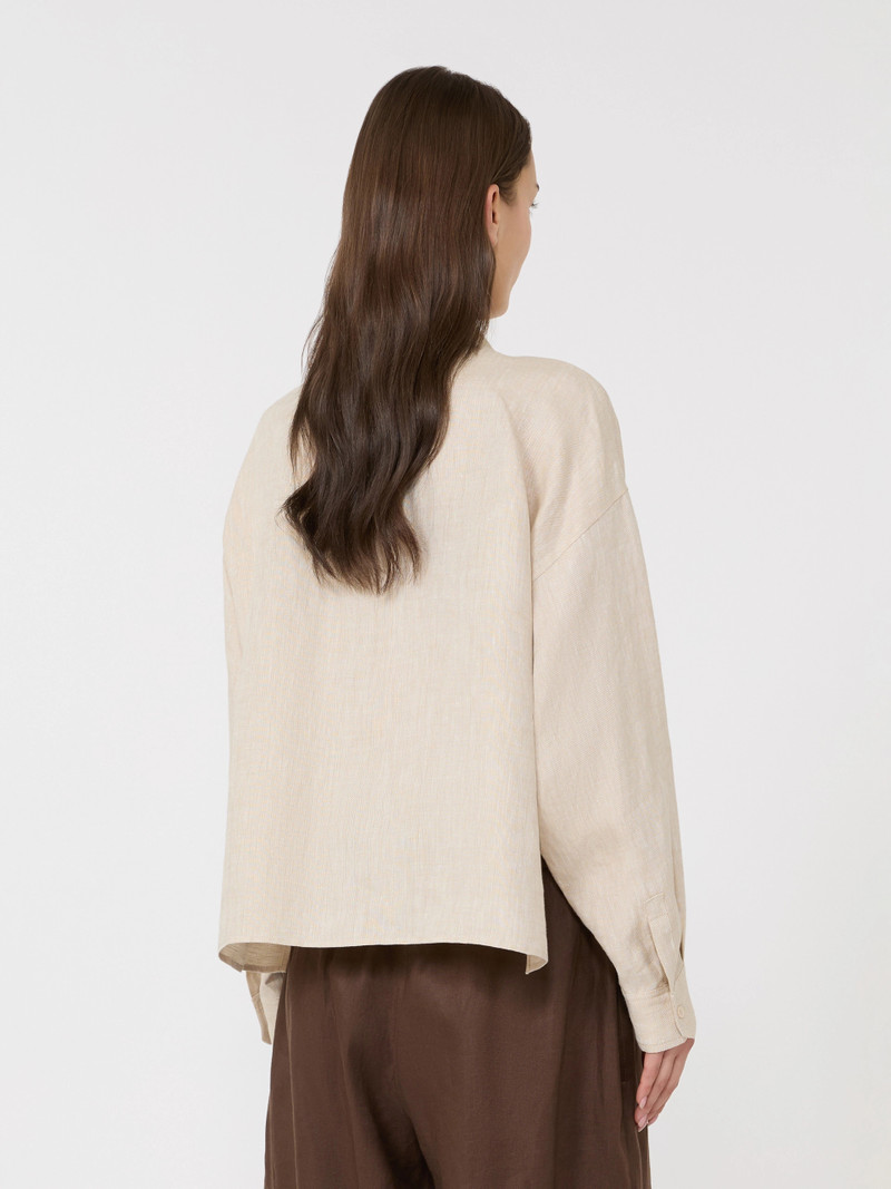 WERNER Linen fabric shirt - ECRU 4