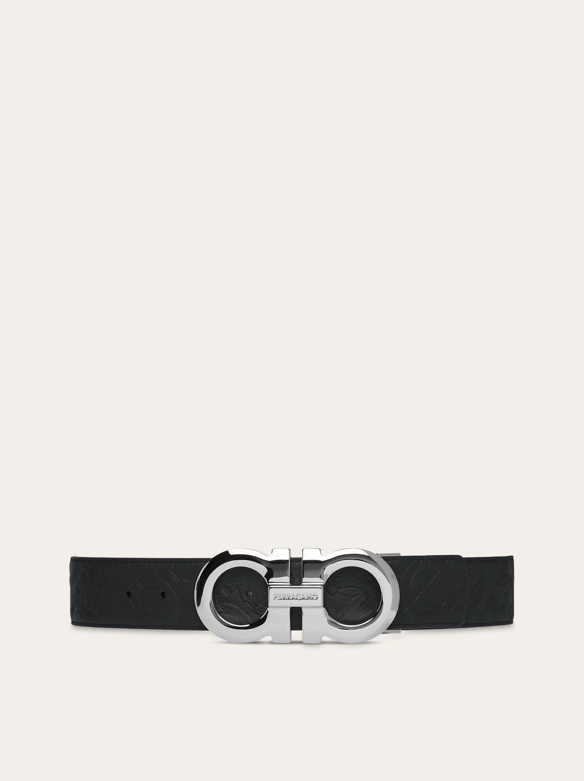 Reversible and adjustable Gancini belt - 1