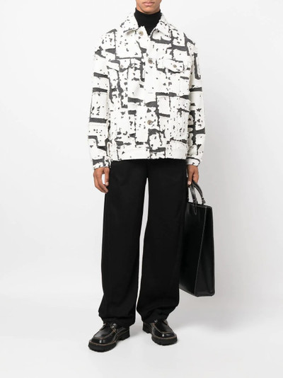 Song for the Mute patchwork shirt-jacket outlook