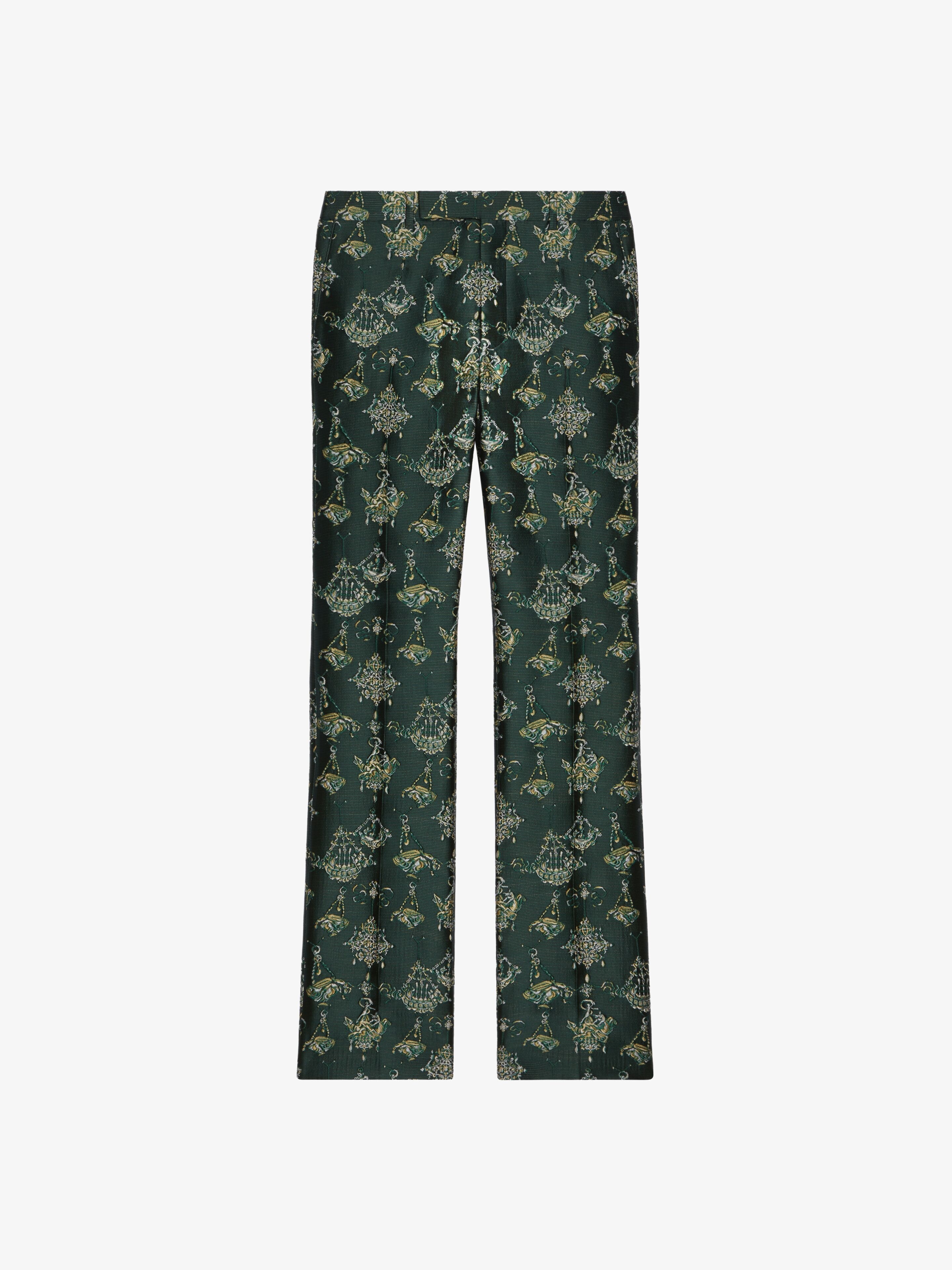 SLIM FIT TAILORED PANTS IN CHANDELIER JACQUARD - 1