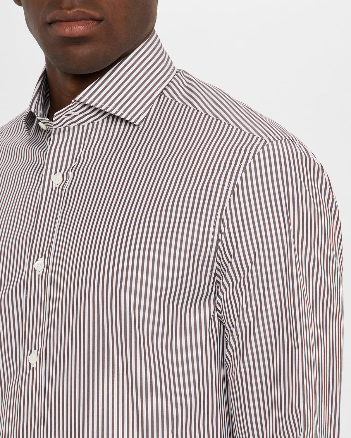 Men's Narrow Striped Long-Sleeve Shirt - 5