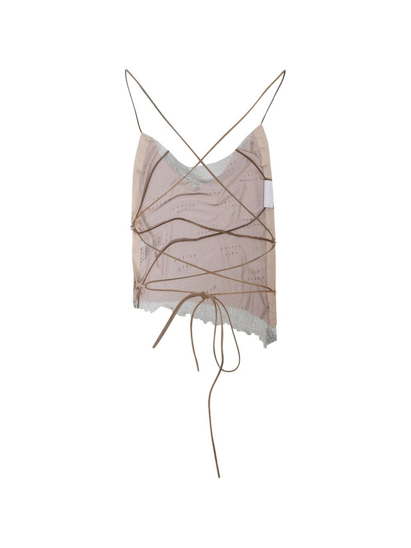 POSTER GIRL rhinestone-embellished top outlook