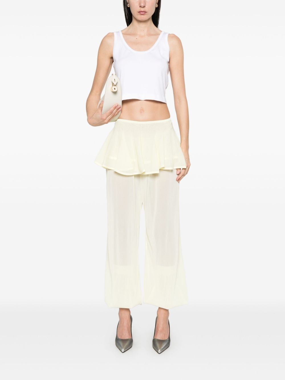cropped cotton tank top - 2
