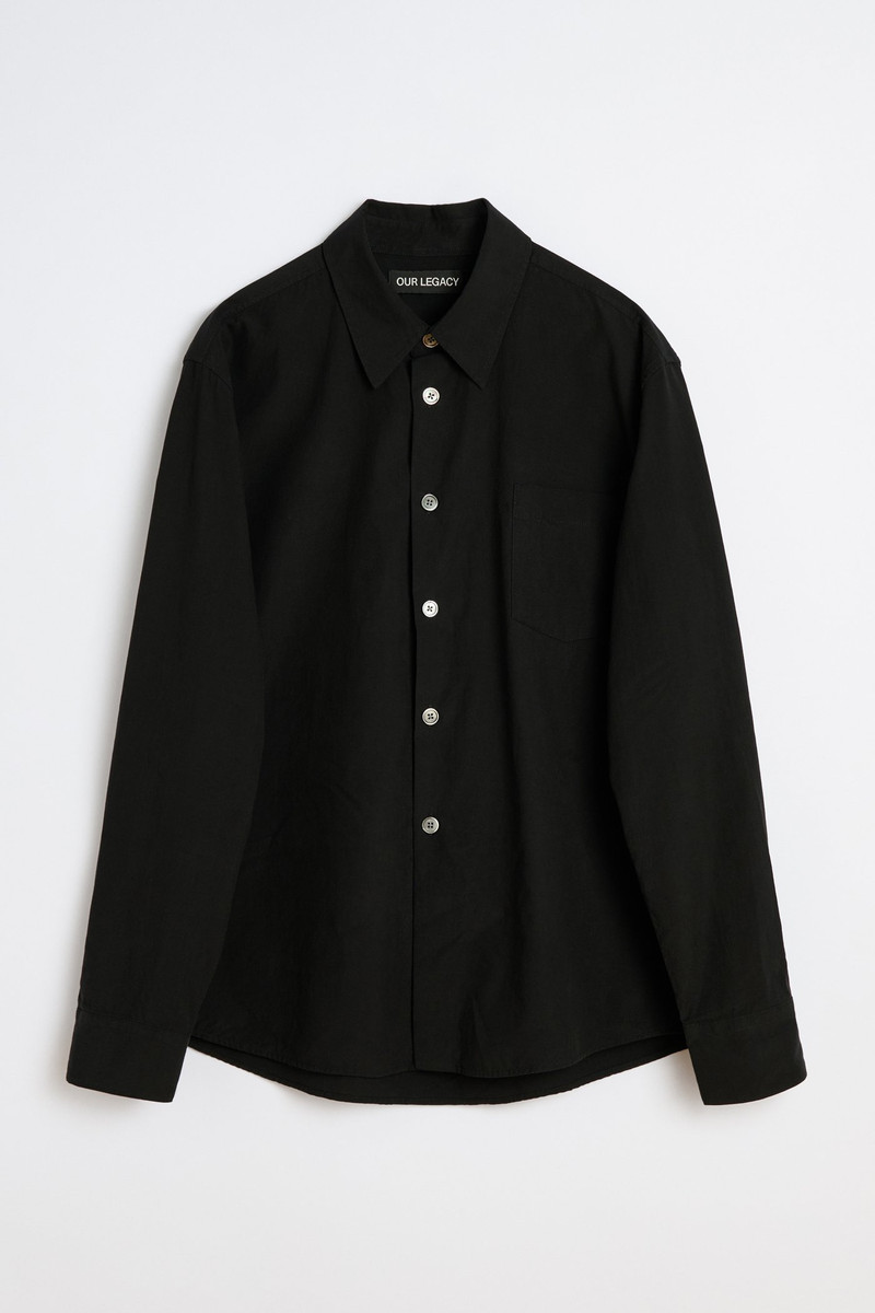Beyond Shirt Black Casual Liquid Poplin 1