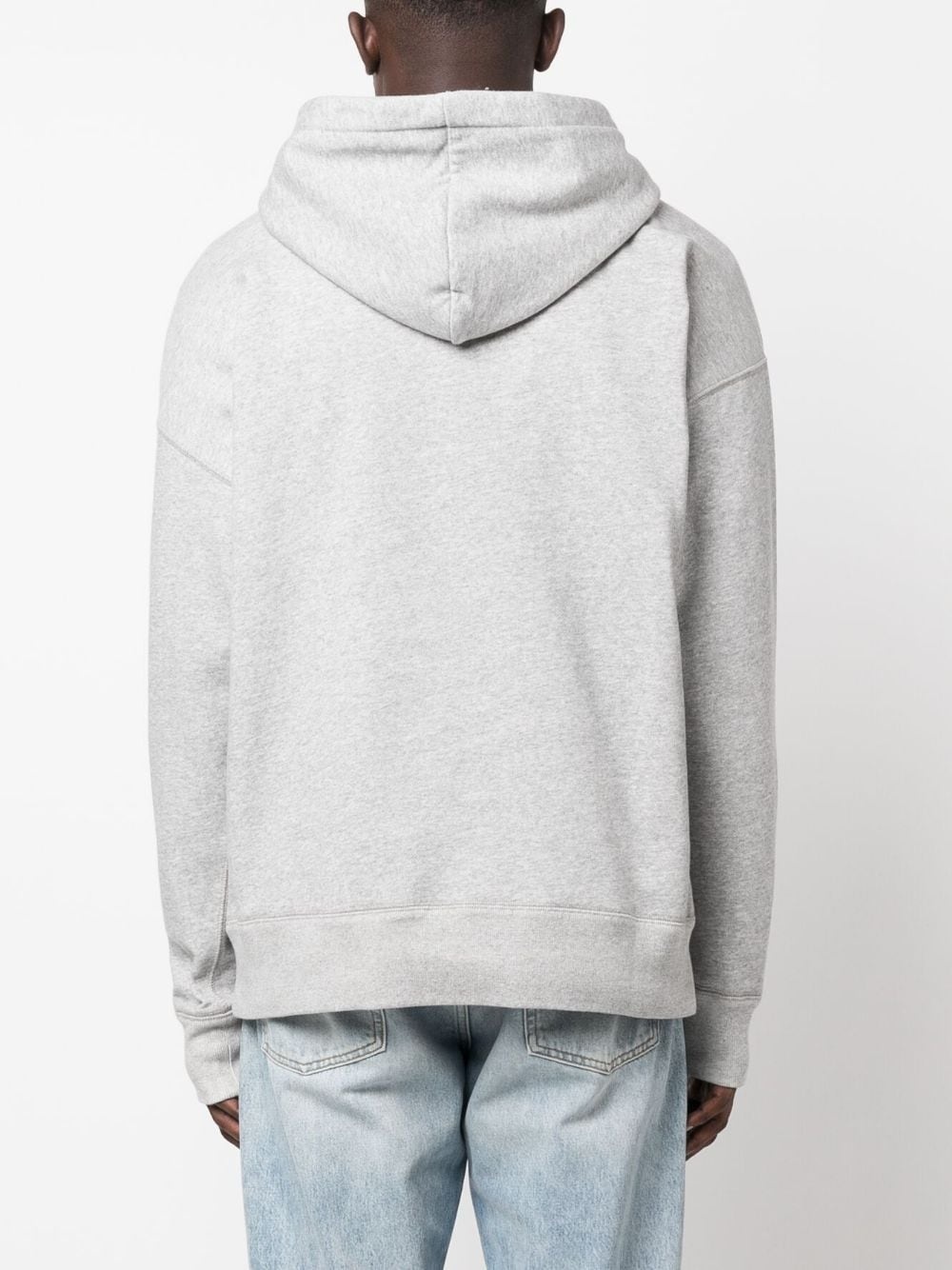logo-print drawstring hoodie - 4