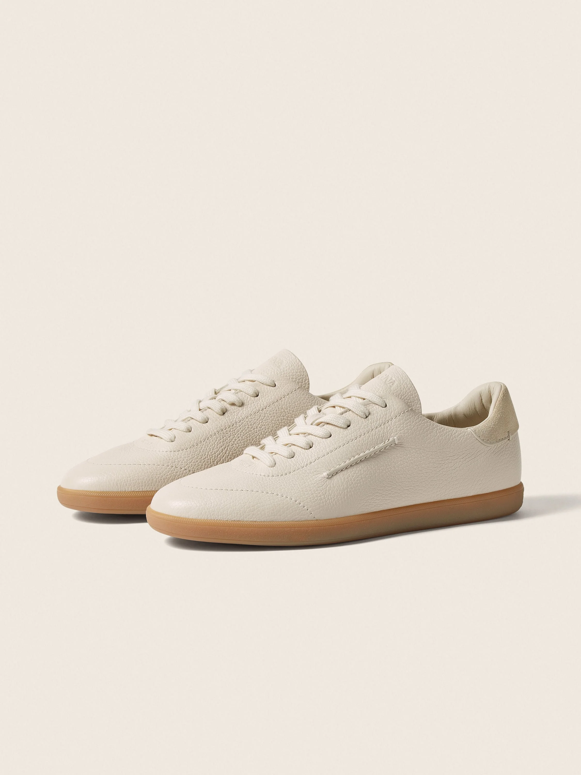 WHITE LEATHER 232 SNEAKERS - 1