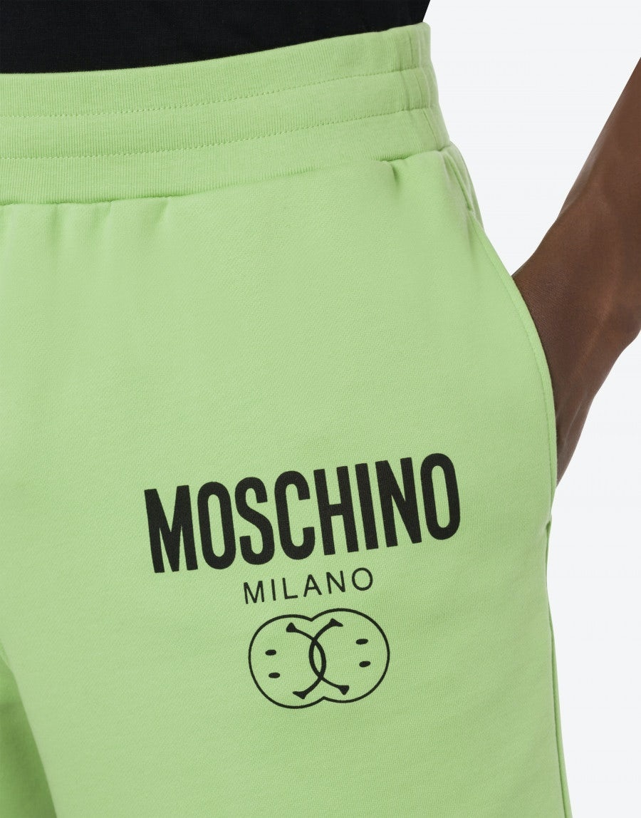 DOUBLE SMILEY® LOGO ORGANIC FLEECE BERMUDA SHORTS - 4