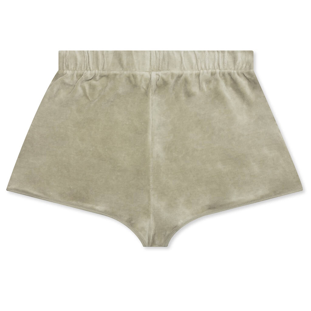 FEAR OF GOD ESSENTIALS WOMEN'S VELOUR BEACH SHORT - SEAFOAM - 2
