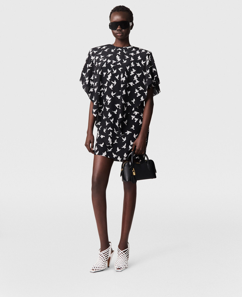 Stella McCartney Layered Short-Sleeve Dove Print Mini Dress outlook