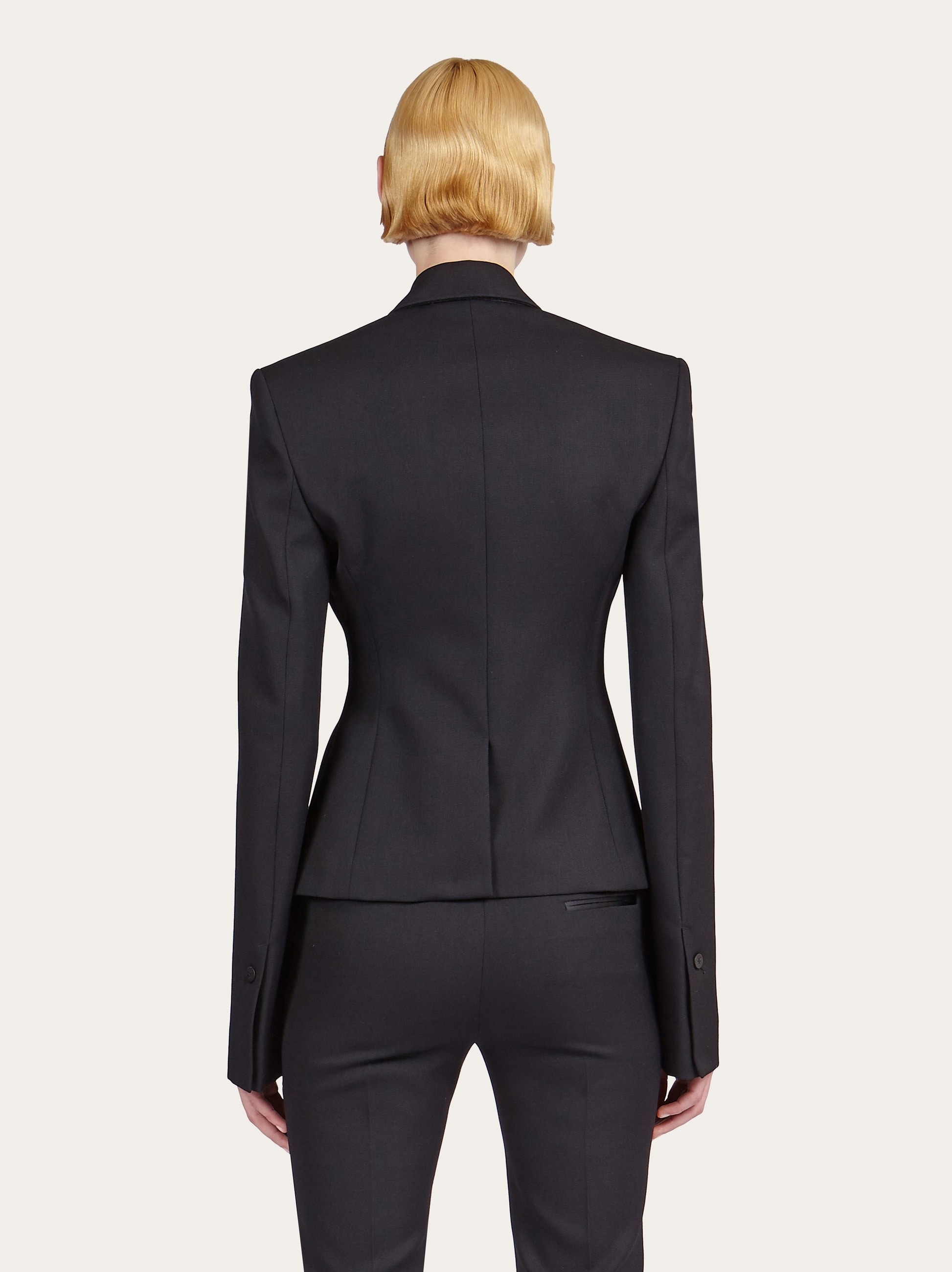 Pure virgin wool tuxedo jacket - 3