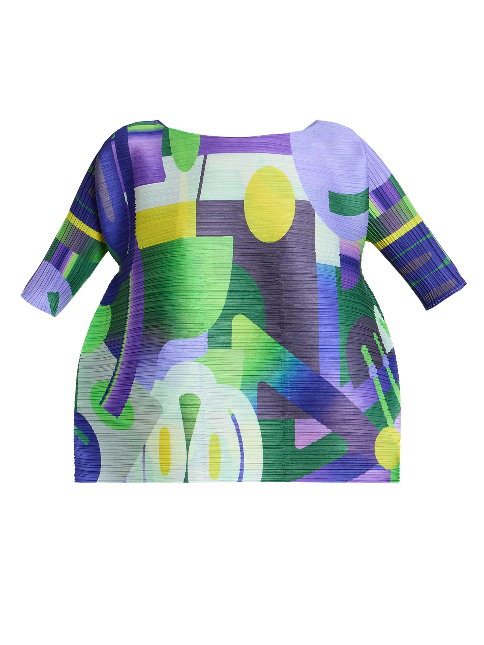 Women's Playground Printed Pleated Top - Purple - 1