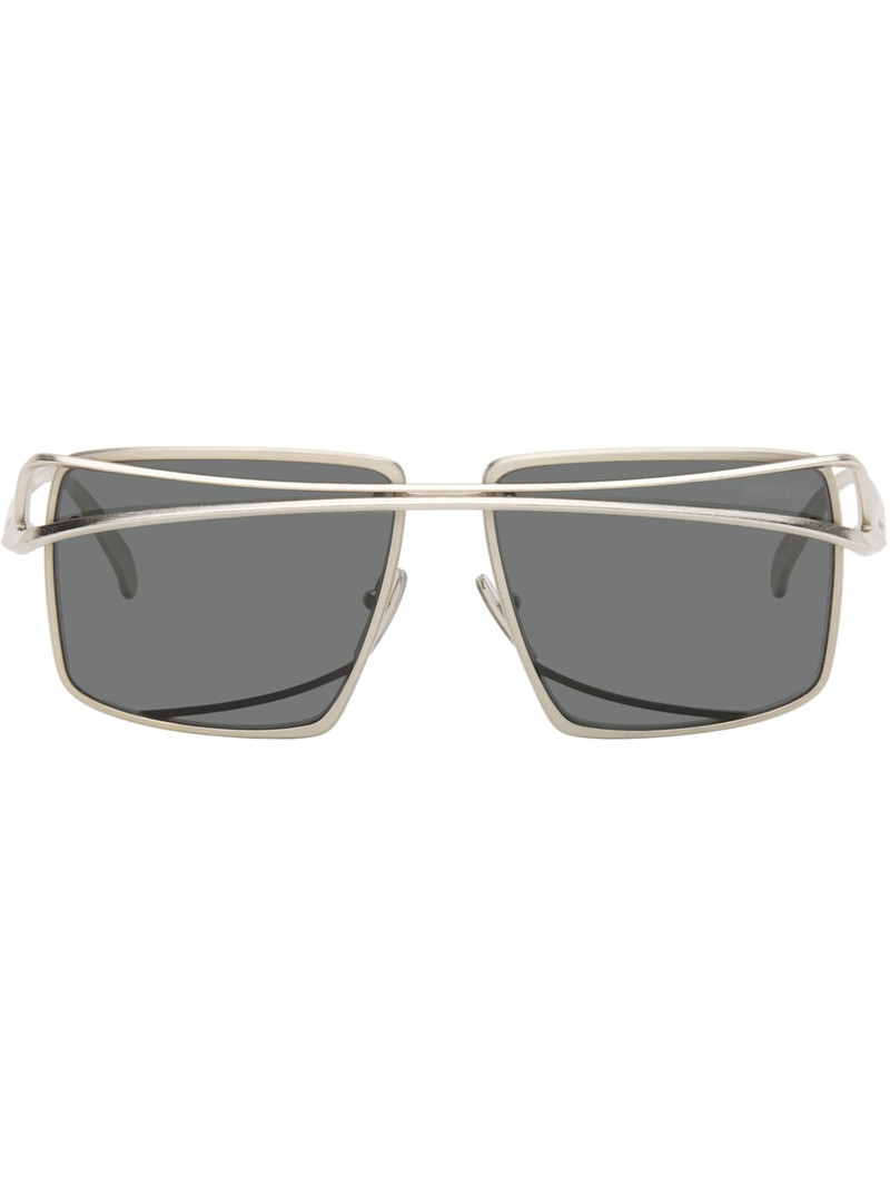 Silver Square Metal Sunglasses 1