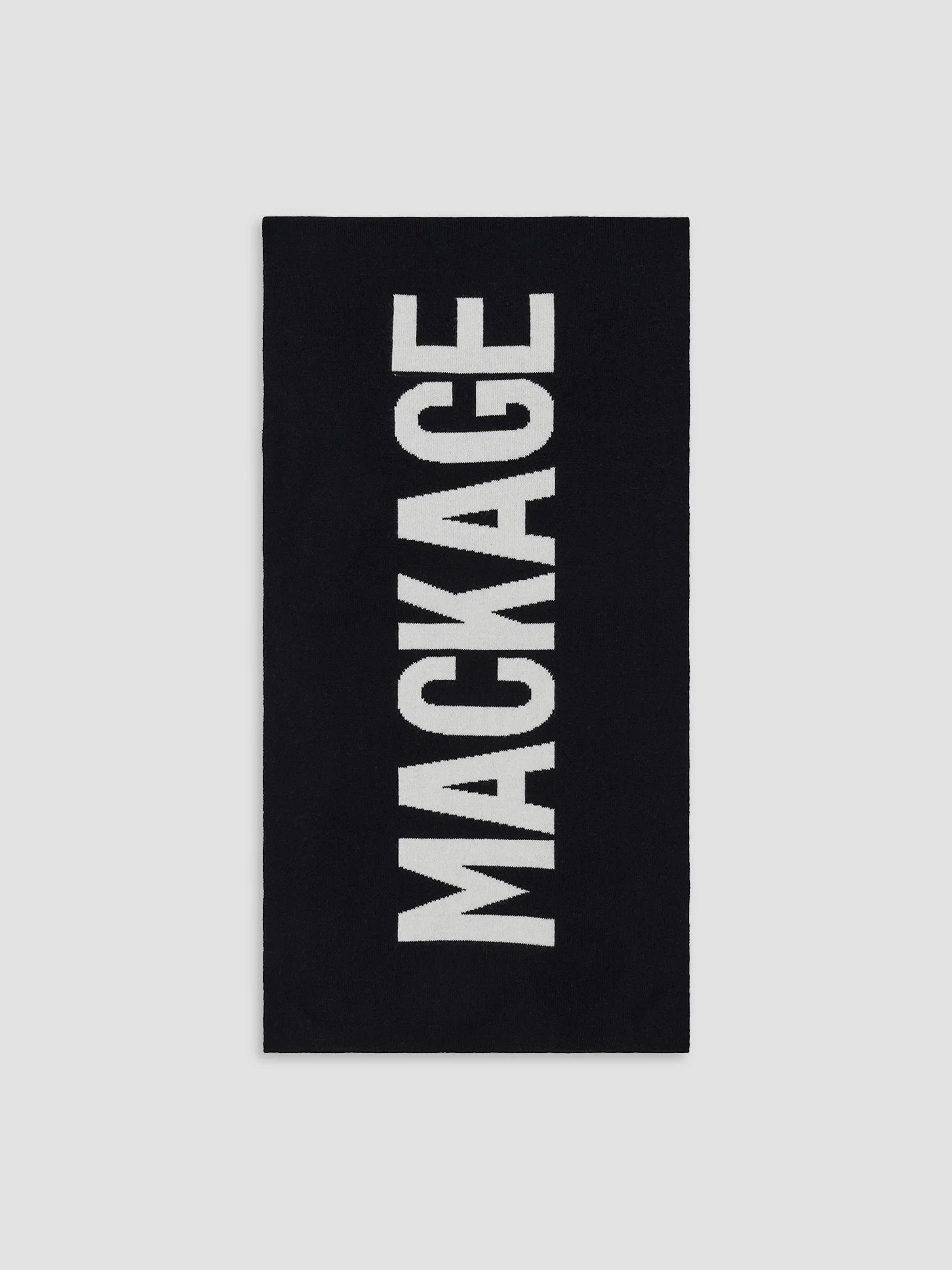 Men's Juno Logo Wool-Blend Scarf - Black - 1